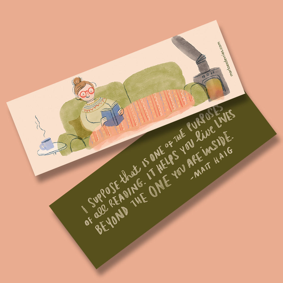 Cosy bookmark for bookworms