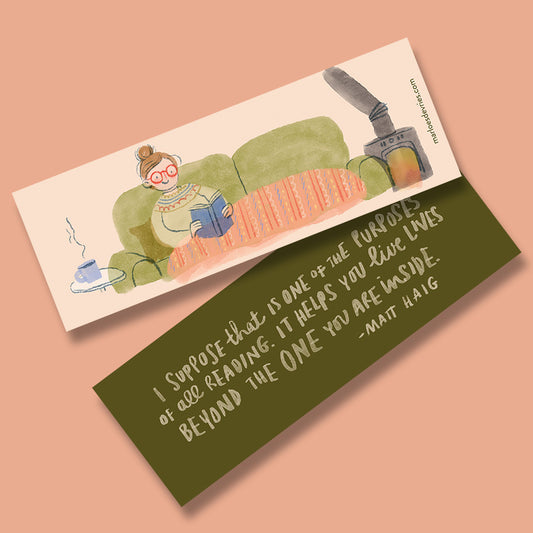 Cosy bookmark for bookworms