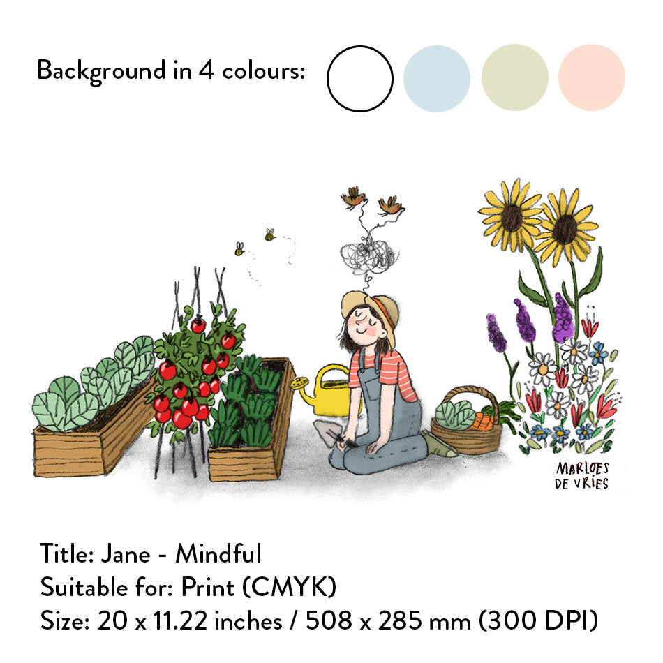 Stock illustration | (Mindful) Gardening